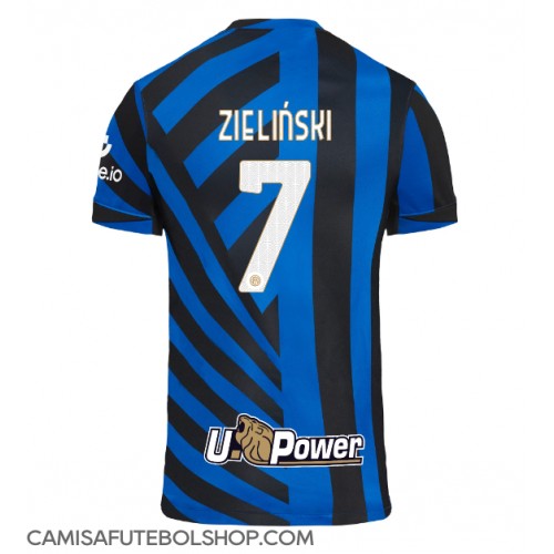 Camisa de time de futebol Inter Milan Piotr Zielinski #7 Replicas 1º Equipamento 2024-25 Manga Curta